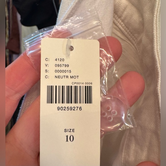 NWT Anthropologie Maeve Embellished Linen Wrap Midi Skirt - neutral motif - 10 - Picture 13 of 13